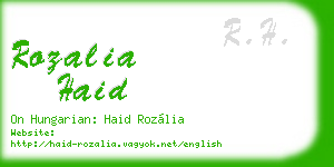 rozalia haid business card
